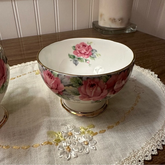 Royal Standard Rose of Sharon Creamer and Sugar Bowl Bone China Set - England - Picture 7 of 10